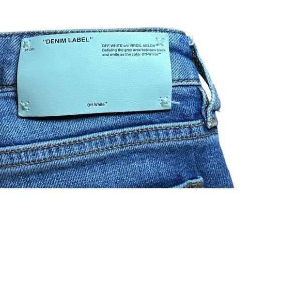 OFF-WHITE Diag Roses 5 Pocket Womens Skinny Jeans Size 27 - Picture 4 of 8